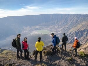 Mount Tambora summit sunrise