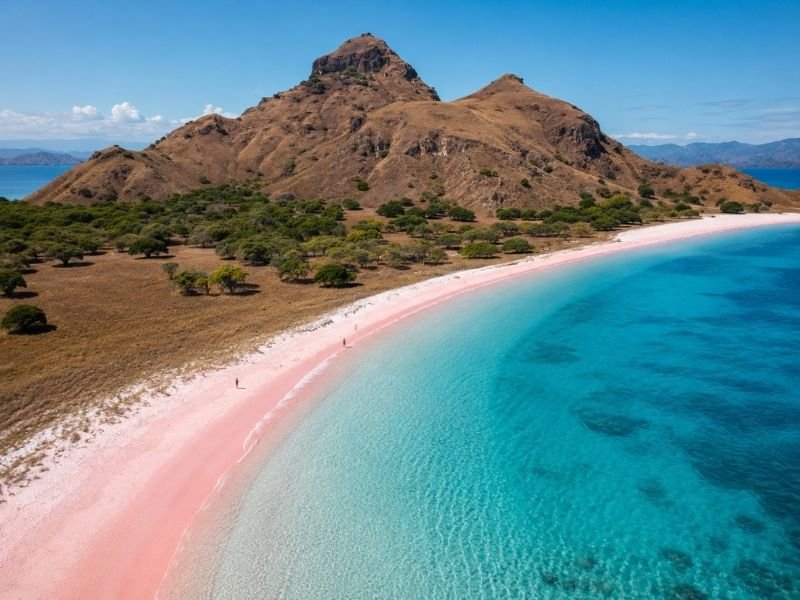 Pink beach flores tour