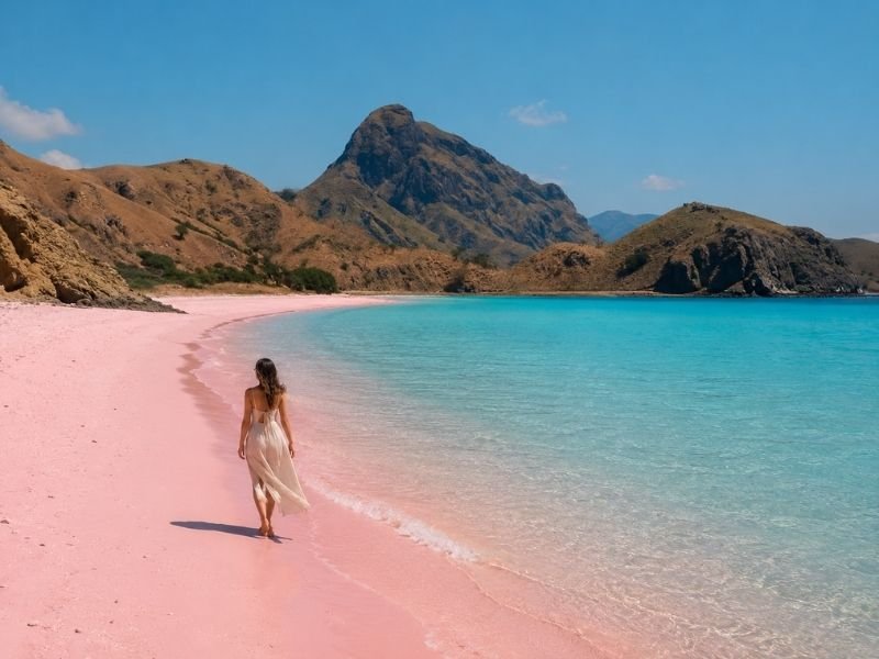 Pink beach flores
